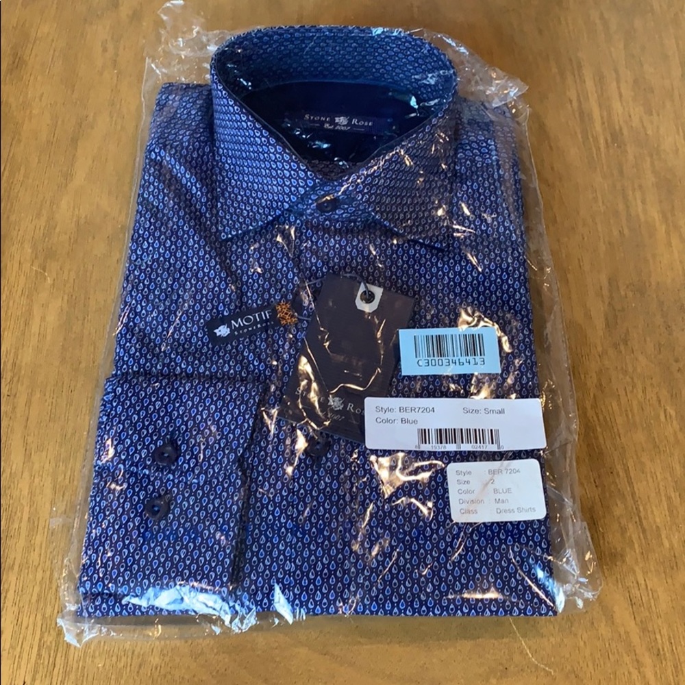 Stone Rose Long Sleeve Button-down Dress Shirt